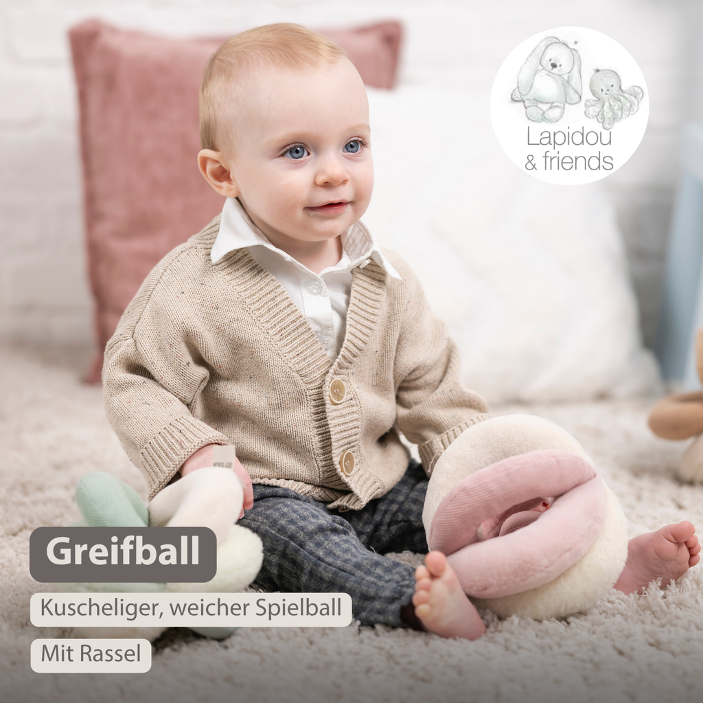 Lapidou Ball - Activity Plush - 17 cm - Pink [DE]