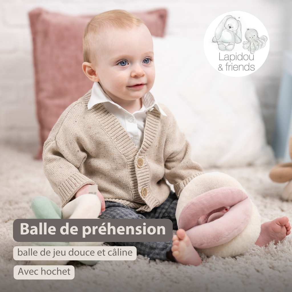 Lapidou Ball - Activity Plush - 17 cm - Pink [FR]