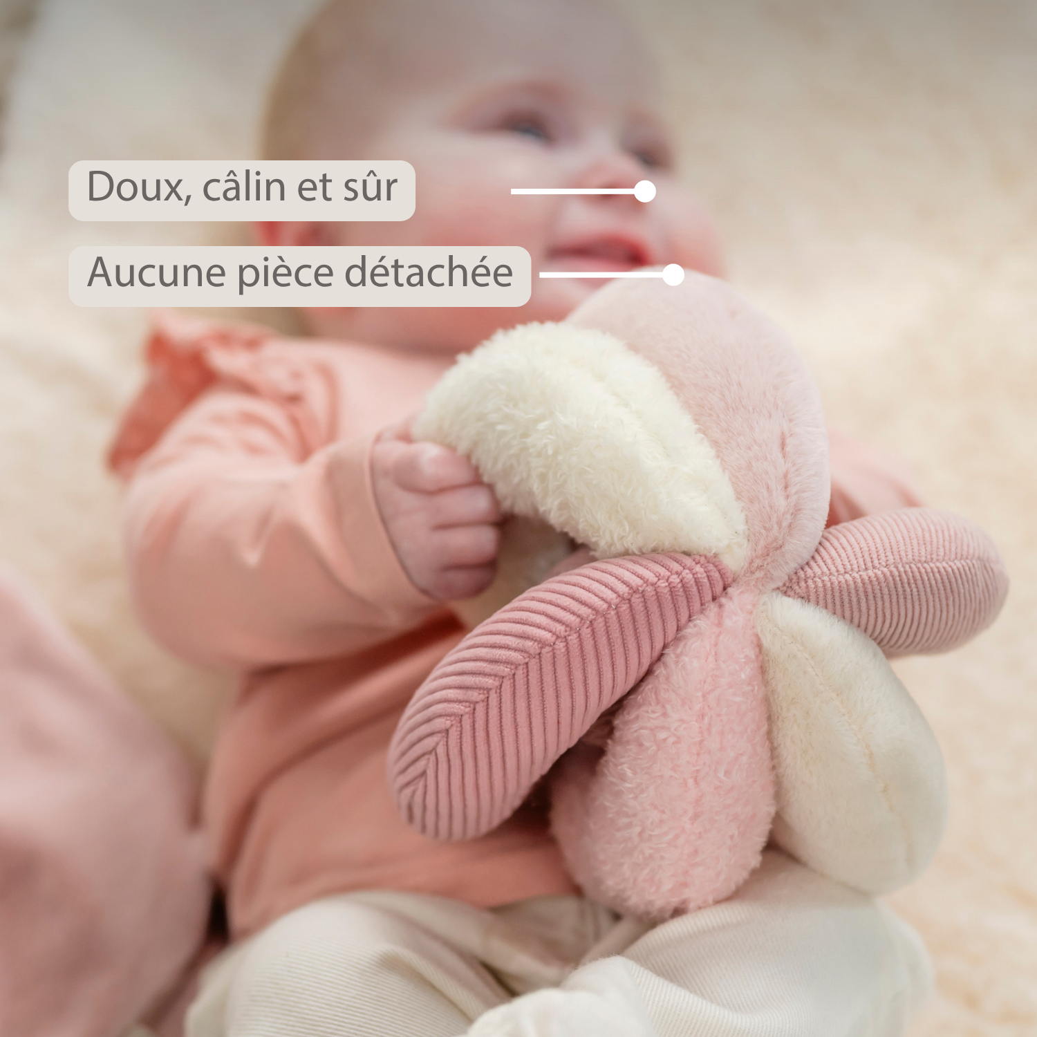Lapidou Ball - Activity Plush - 17 cm - Pink [FR]