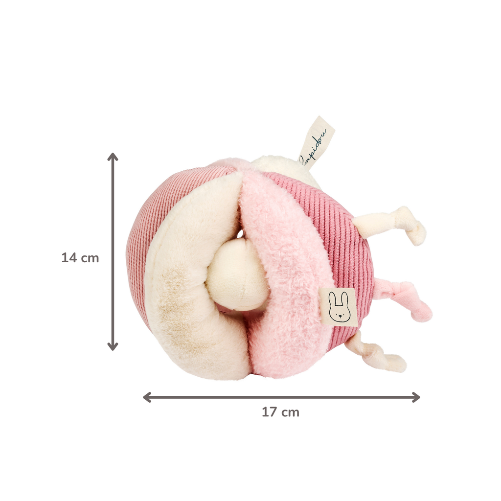 Lapidou Ball - Activity Plush - 17 cm - Pink [FR]