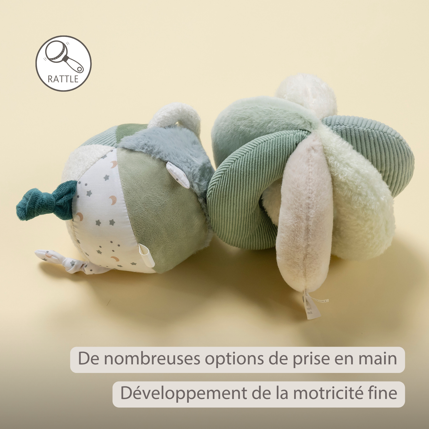 Lapidou Ball - Activity Plush - 17 cm - Linden Green [FR]