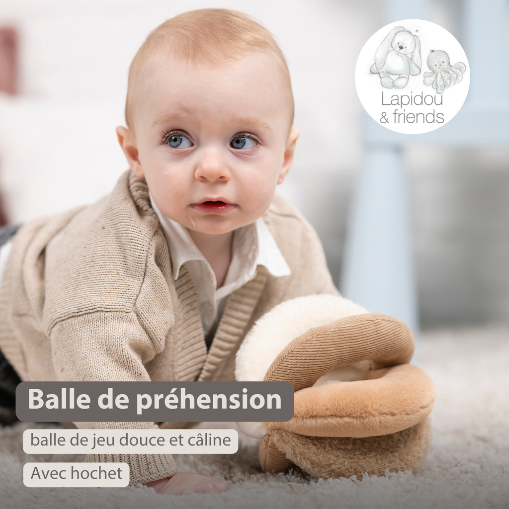 Lapidou Ball - Activity Plush - 17 cm - Sand [FR]