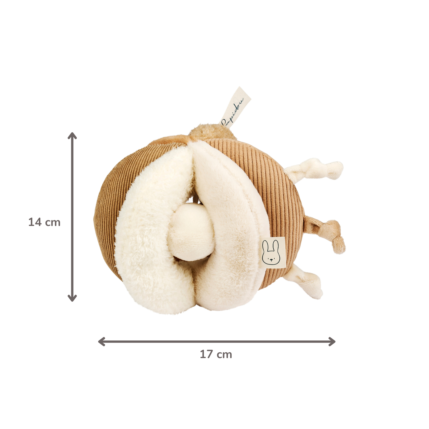 Lapidou Ball - Activity Plush - 17 cm - Sand [IT]
