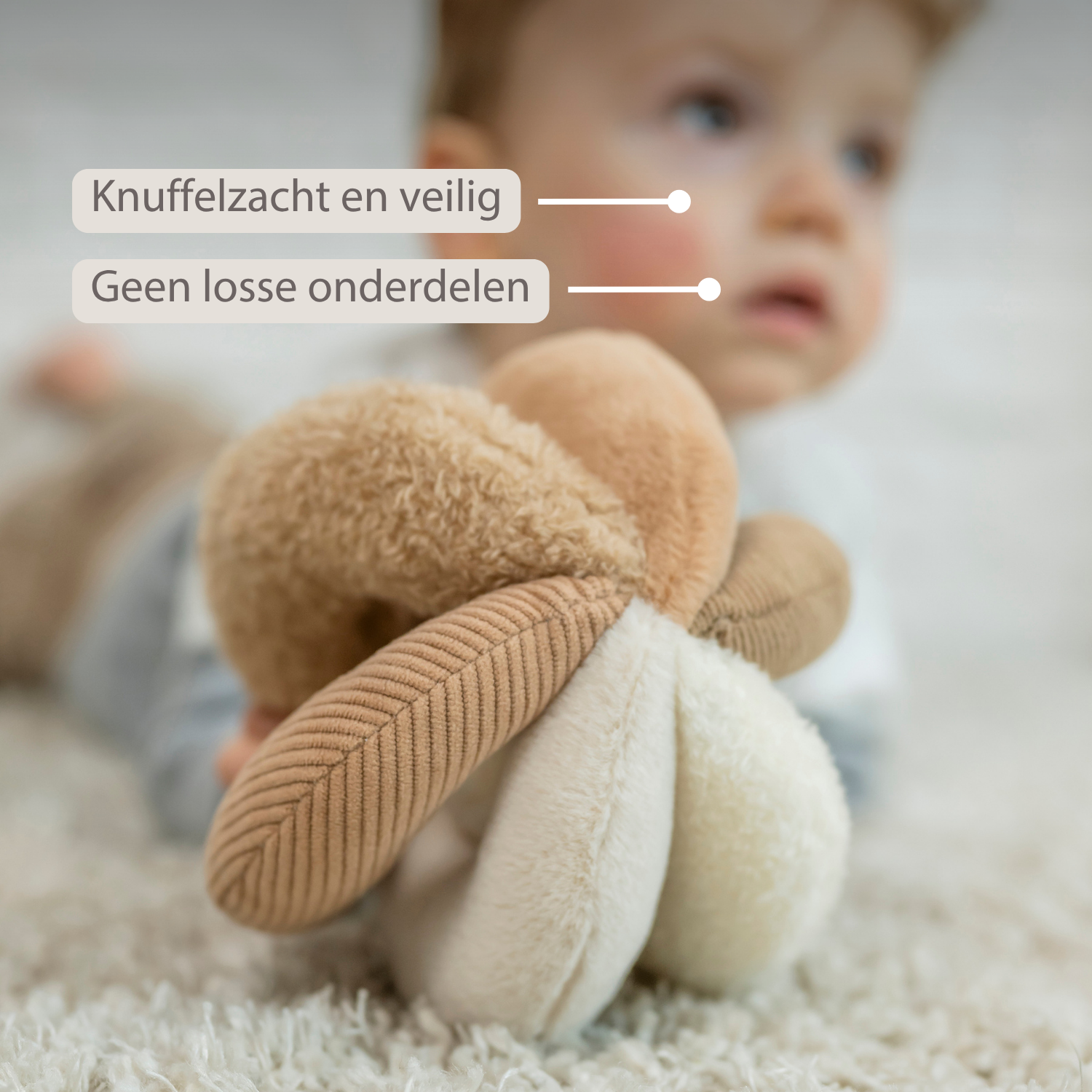 Lapidou Ball - Activity Plush - 17 cm - Sand [NL]