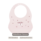 Mealtime Bib with Catch Tray - 28 cm - Pink [DE]