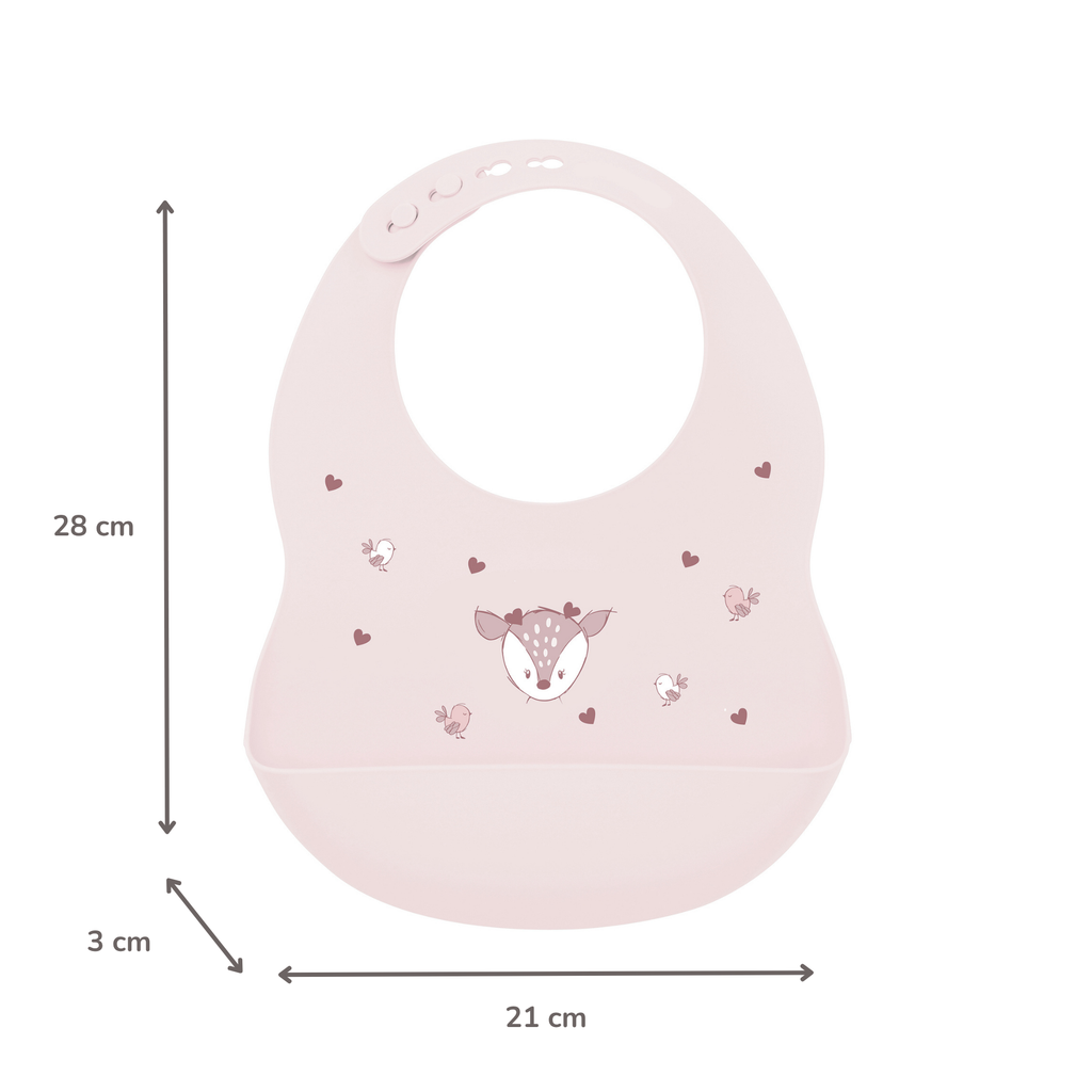 Mealtime Bib with Catch Tray - 28 cm - Pink [DE]