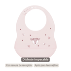 Mealtime Bib with Catch Tray - 28 cm - Pink [ES]