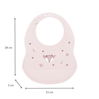 Mealtime Bib with Catch Tray - 28 cm - Pink [IT]
