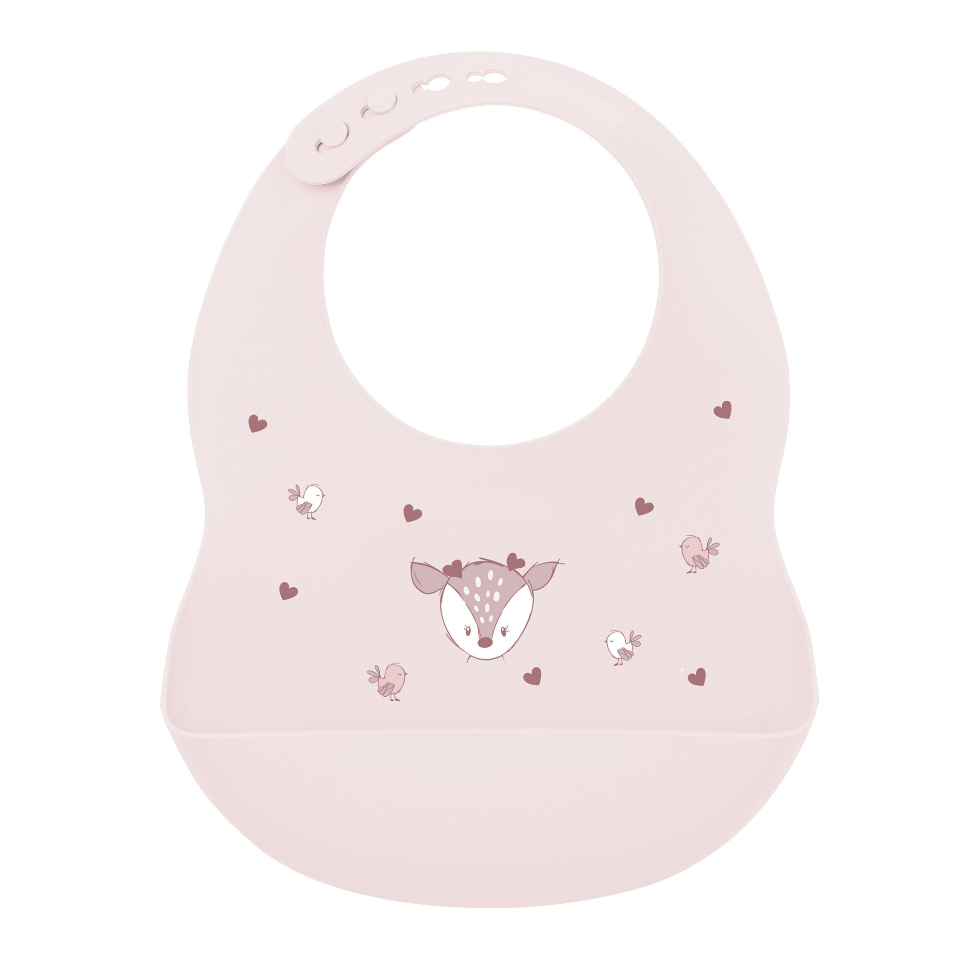 Mealtime Bib with Catch Tray - 28 cm - Pink [EN]