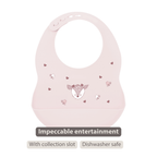 Mealtime Bib with Catch Tray - 28 cm - Pink [EN]