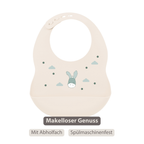 Mealtime Bib with Catch Tray - 28 cm - Sand [DE]