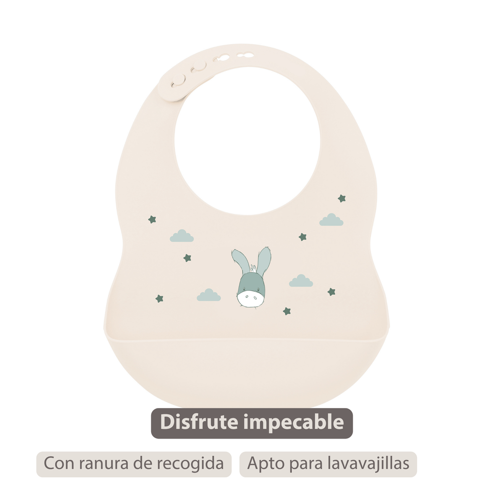 Mealtime Bib with Catch Tray - 28 cm - Sand [ES]