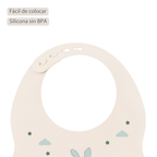 Mealtime Bib with Catch Tray - 28 cm - Sand [ES]