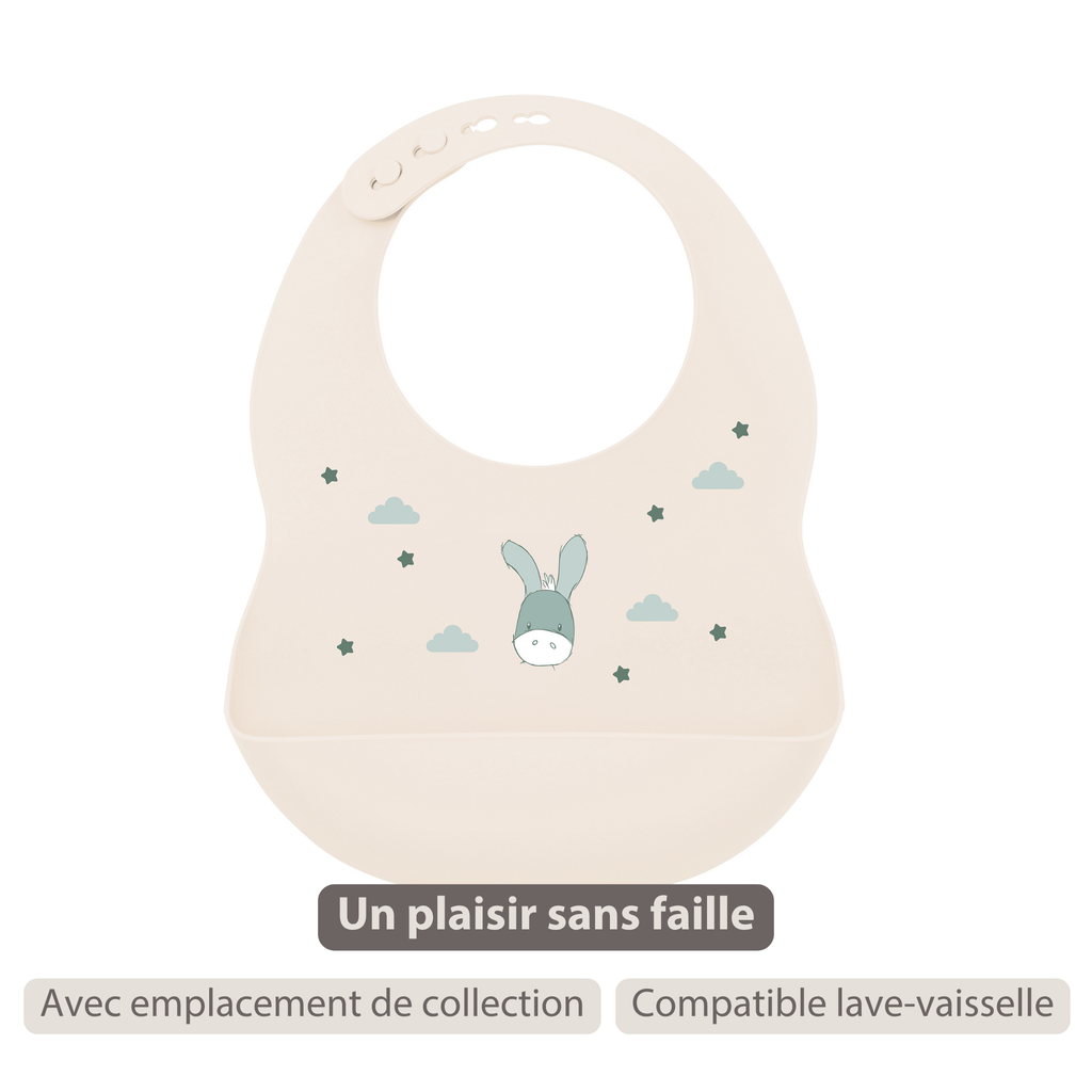Mealtime Bib with Catch Tray - 28 cm - Sand [FR]