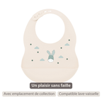 Mealtime Bib with Catch Tray - 28 cm - Sand [FR]
