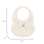 Mealtime Bib with Catch Tray - 28 cm - Sand [IT]