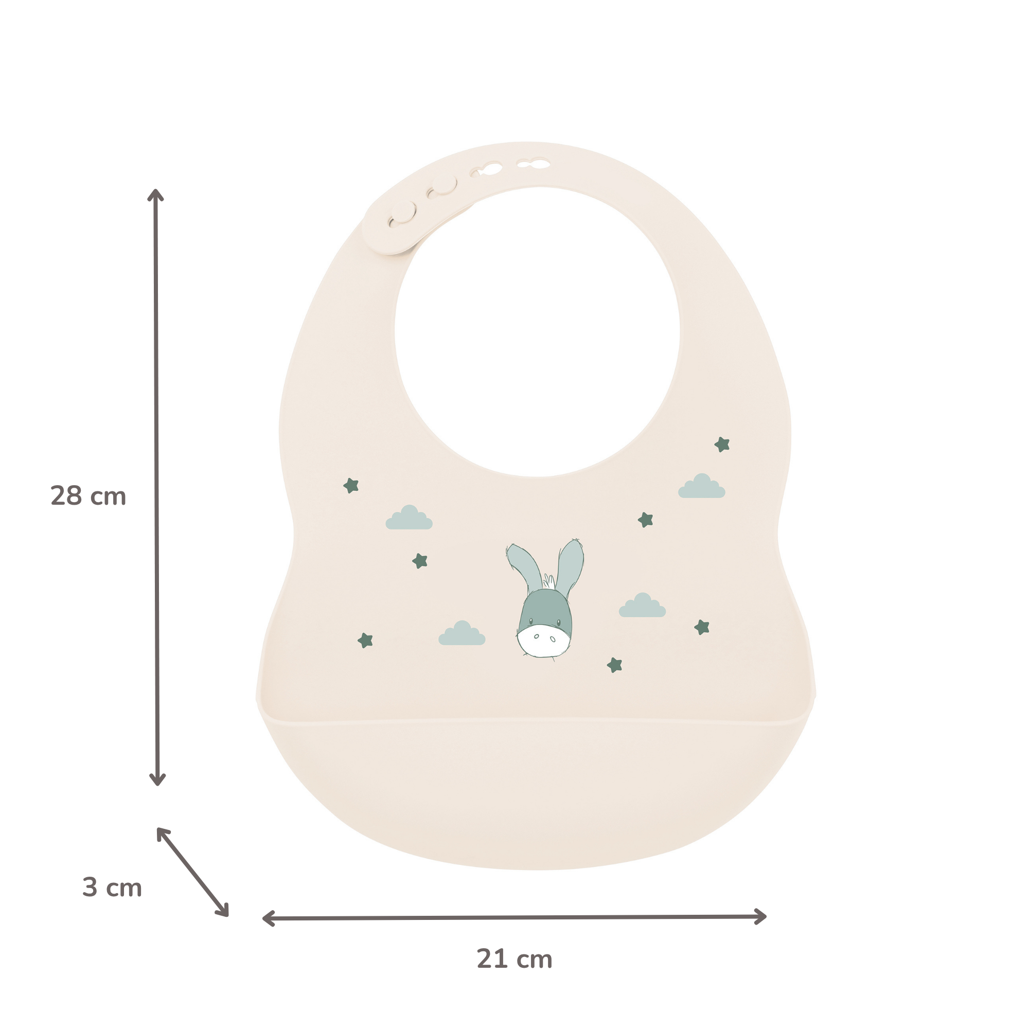 Mealtime Bib with Catch Tray - 28 cm - Sand [IT]