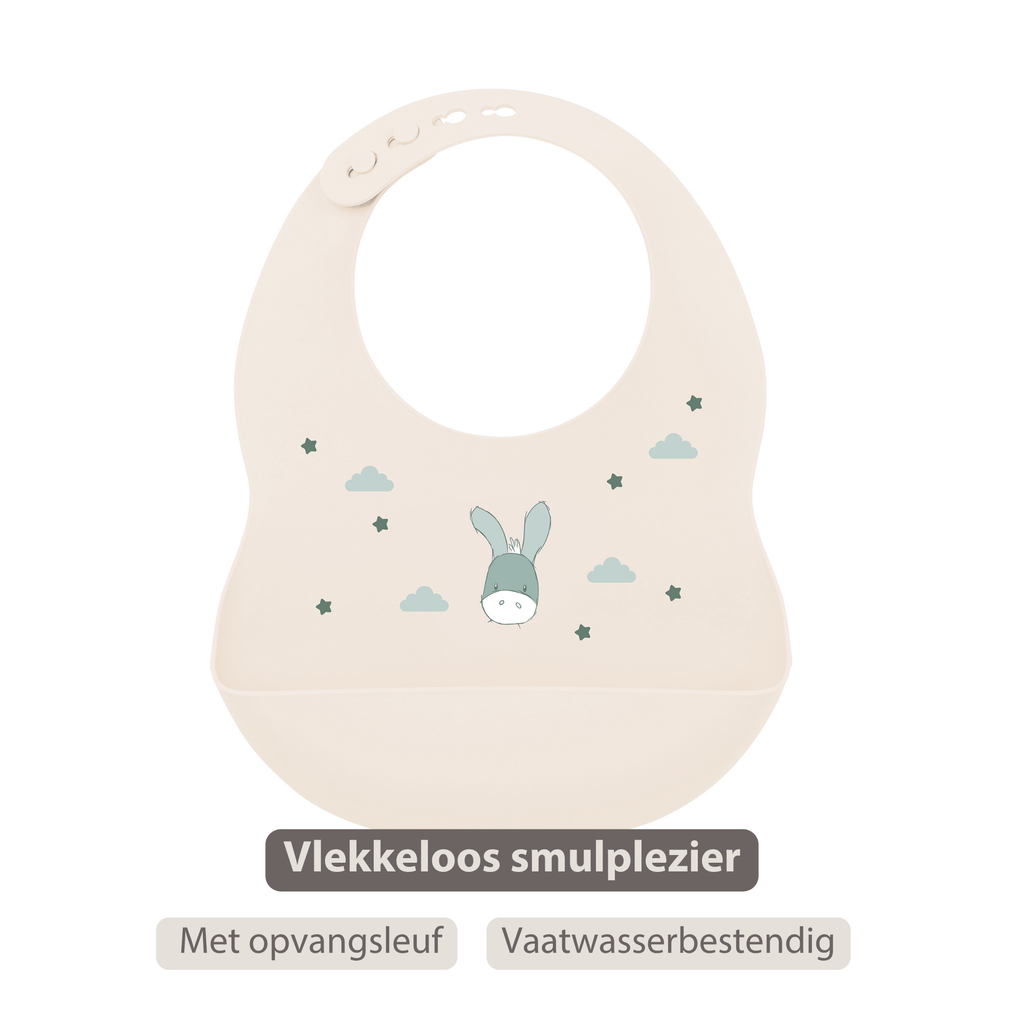 Mealtime Bib with Catch Tray - 28 cm - Sand [NL]