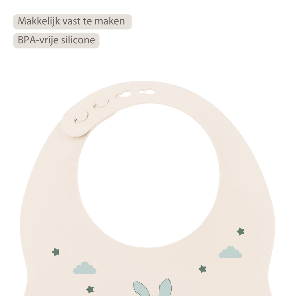 Mealtime Bib with Catch Tray - 28 cm - Sand [NL]