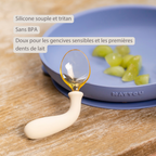 Mealtime Silicone Cutlery Set - from 8 months - 12 cm - Ecru [FR]
