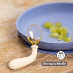 Mealtime Silicone Cutlery Set - from 8 months - 12 cm - Ecru [IT]