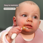 Mealtime Silicone Cutlery Set - from 8 months - 12 cm - Ecru [EN]
