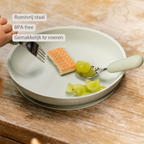 Mealtime Stainless Steel Cutlery Set - from 8 months - 12 cm - Linden Green [NL]