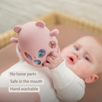 Silicone Rattle with Ball Bear - 11 cm - Powder Pink [EN]