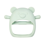 Silicone Teether Glove Bear - 8 cm - Green [DE]