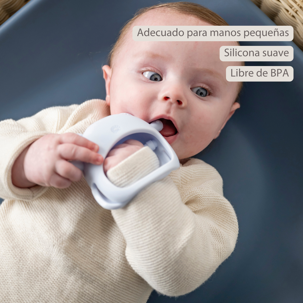 Silicone Teether Glove Bear - 8 cm - Blue [ES]