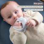 Silicone Teether Glove Bear - 8 cm - Blue [EN]