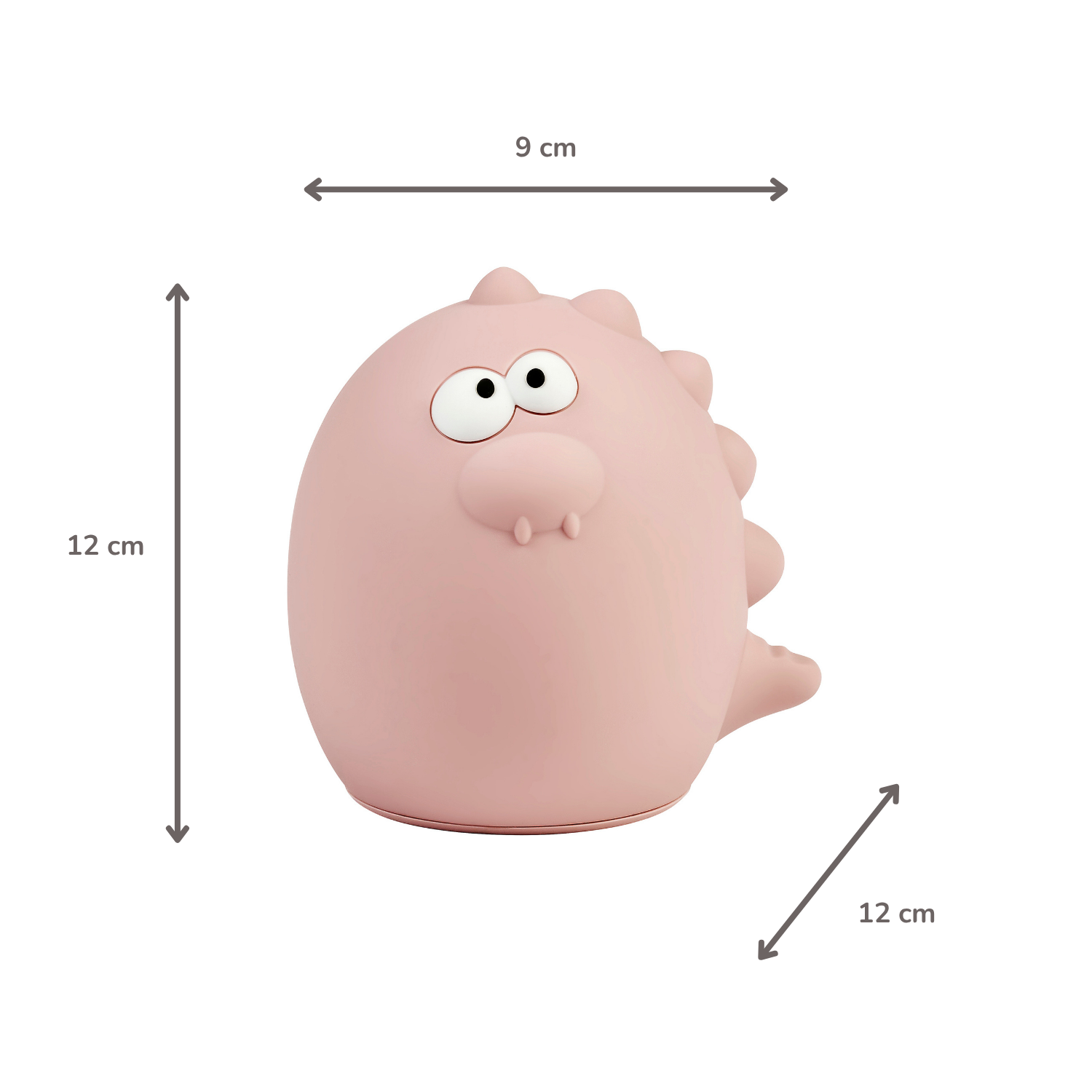 Baby Night Light Dino - 12 cm - Baby Gift - Pink [DE]