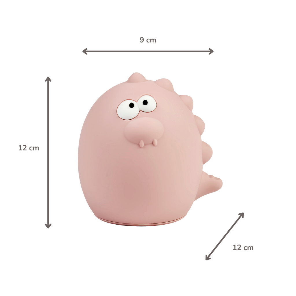 Baby Night Light Dino - 12 cm - Baby Gift - Pink [FR]
