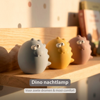 Baby Night Light Dino - 12 cm - Baby Gift - Pink [NL]