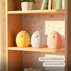 Baby Night Light Dino - 12 cm - Baby Gift - Blue [FR]