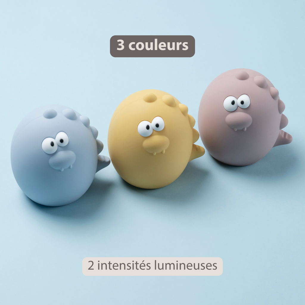 Baby Night Light Dino - 12 cm - Baby Gift - Blue [FR]
