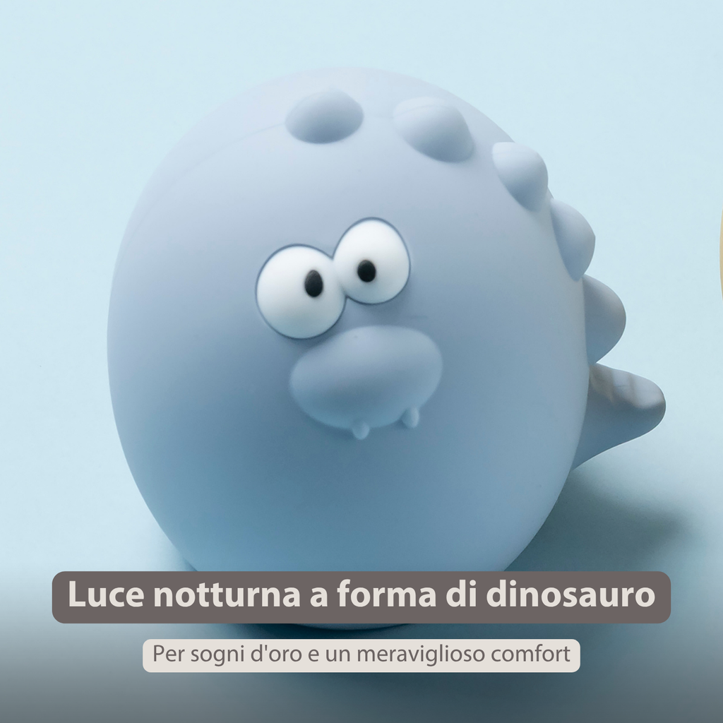 Baby Night Light Dino - 12 cm - Baby Gift - Blue [IT]