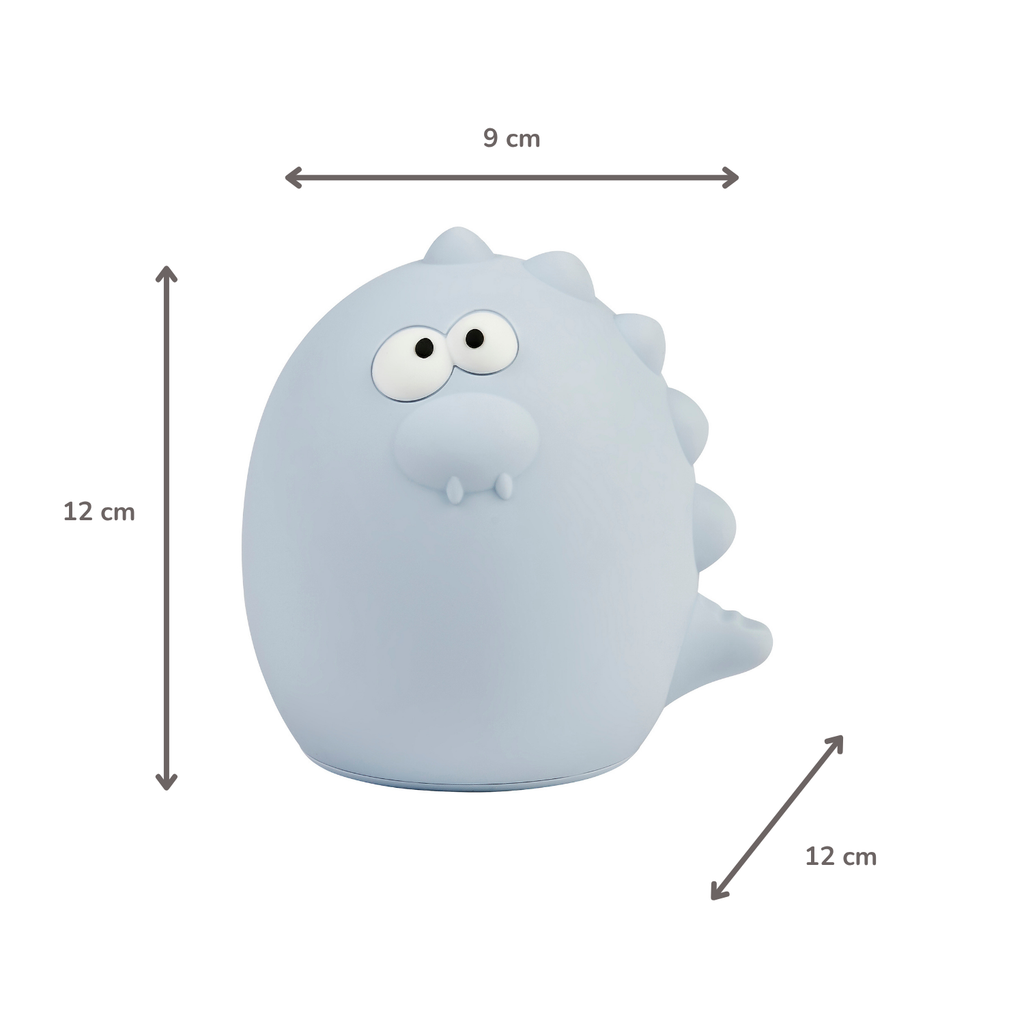 Baby Night Light Dino - 12 cm - Baby Gift - Blue [NL]