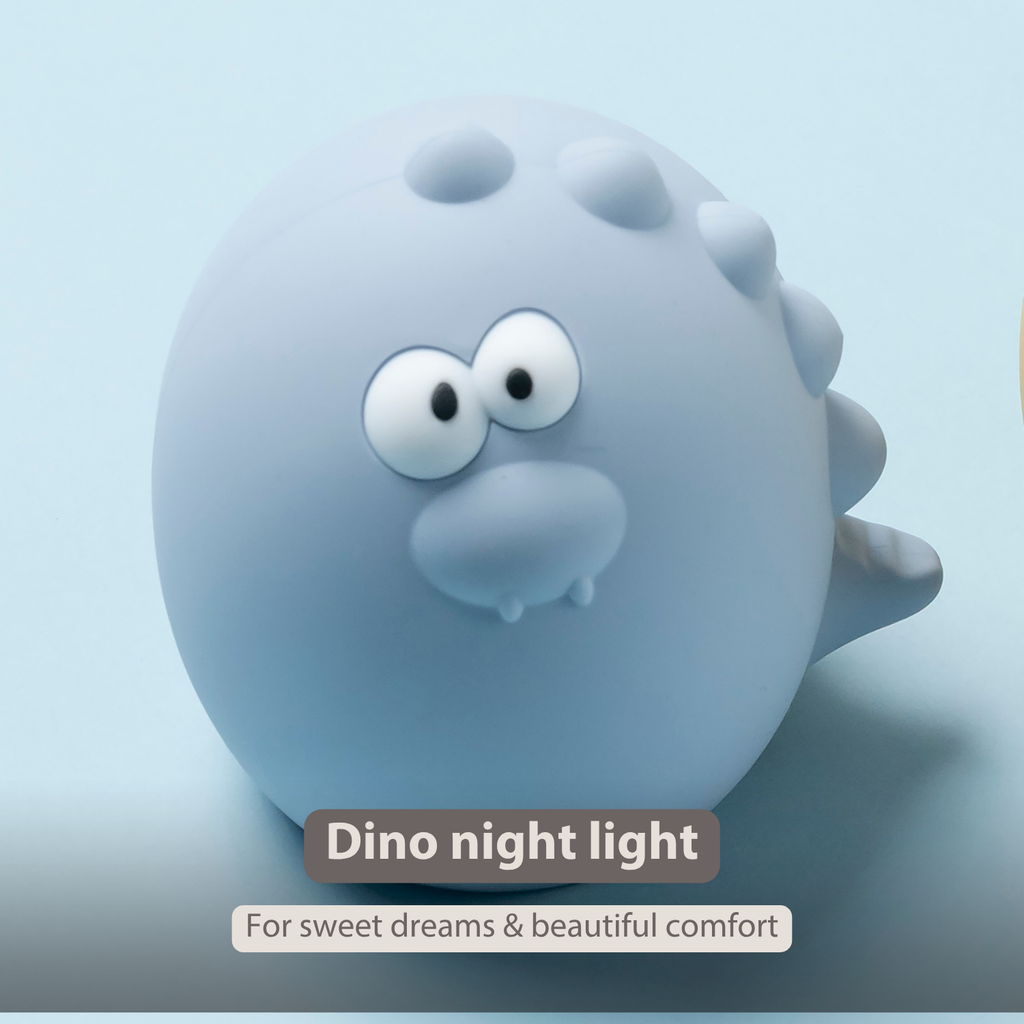 Baby Night Light Dino - 12 cm - Baby Gift - Blue [EN]