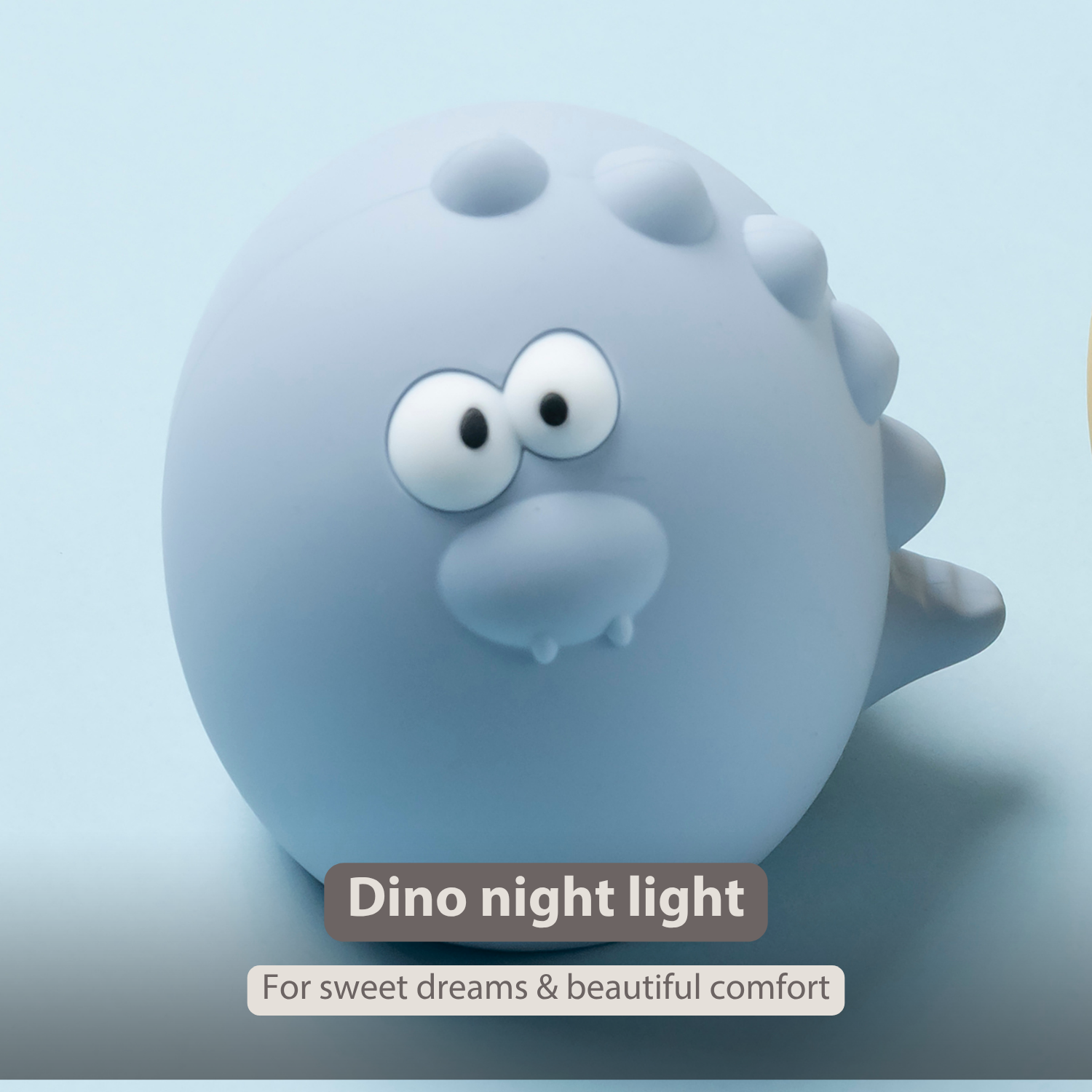 Baby Night Light Dino - 12 cm - Baby Gift - Blue [EN]