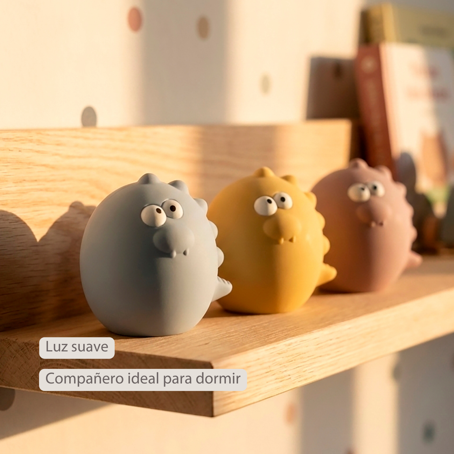 Baby Night Light Dino - 12 cm - Baby Gift - Yellow [ES]