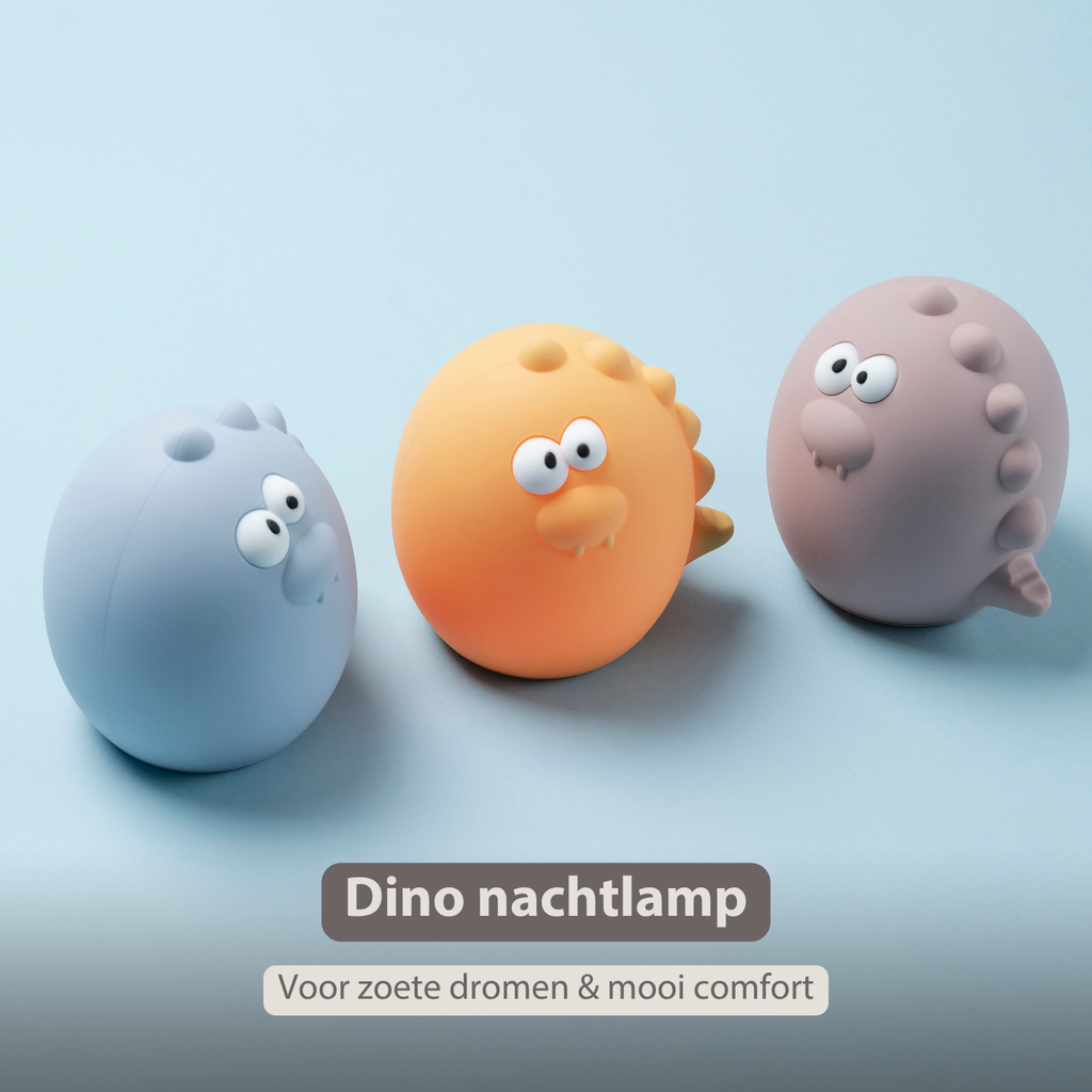 Baby Night Light Dino - 12 cm - Baby Gift - Yellow [NL]