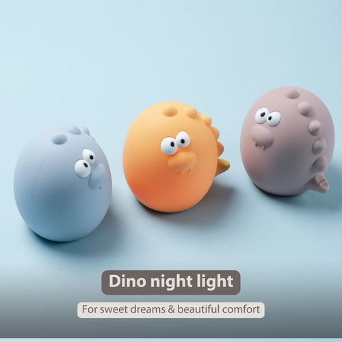 Baby Night Light Dino - 12 cm - Baby Gift - Yellow [EN]