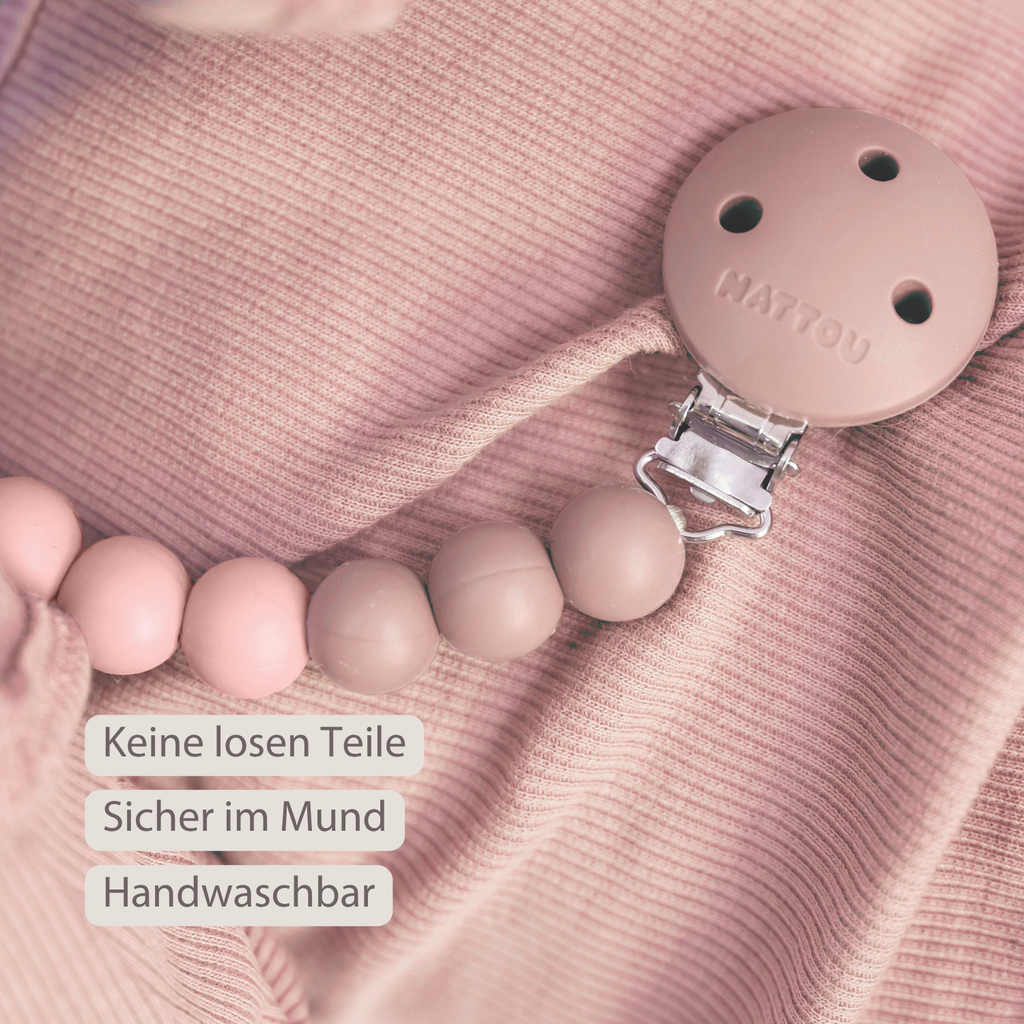 Silicone Pacifier Chain - 21 cm - Gradient Pink [DE]