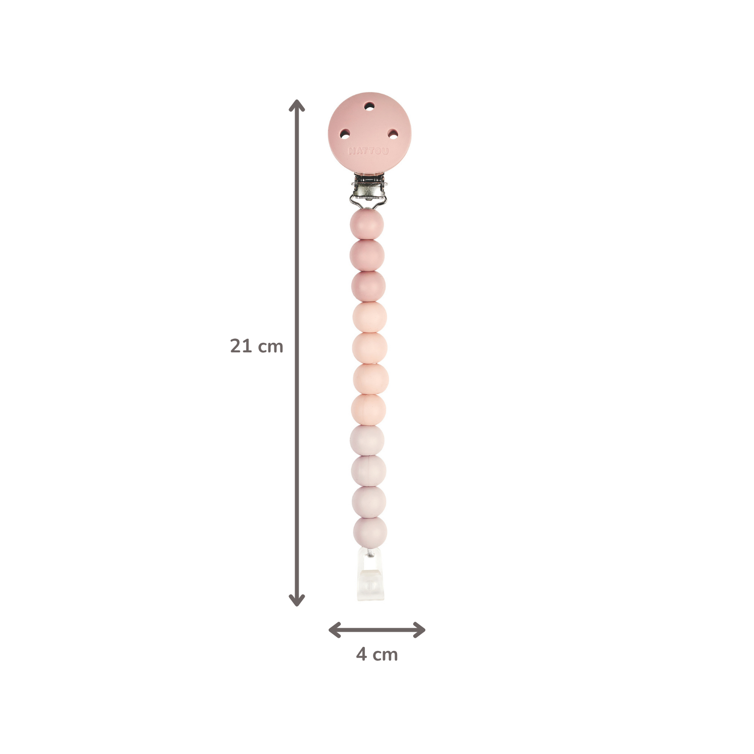 Silicone Pacifier Chain - 21 cm - Gradient Pink [IT]