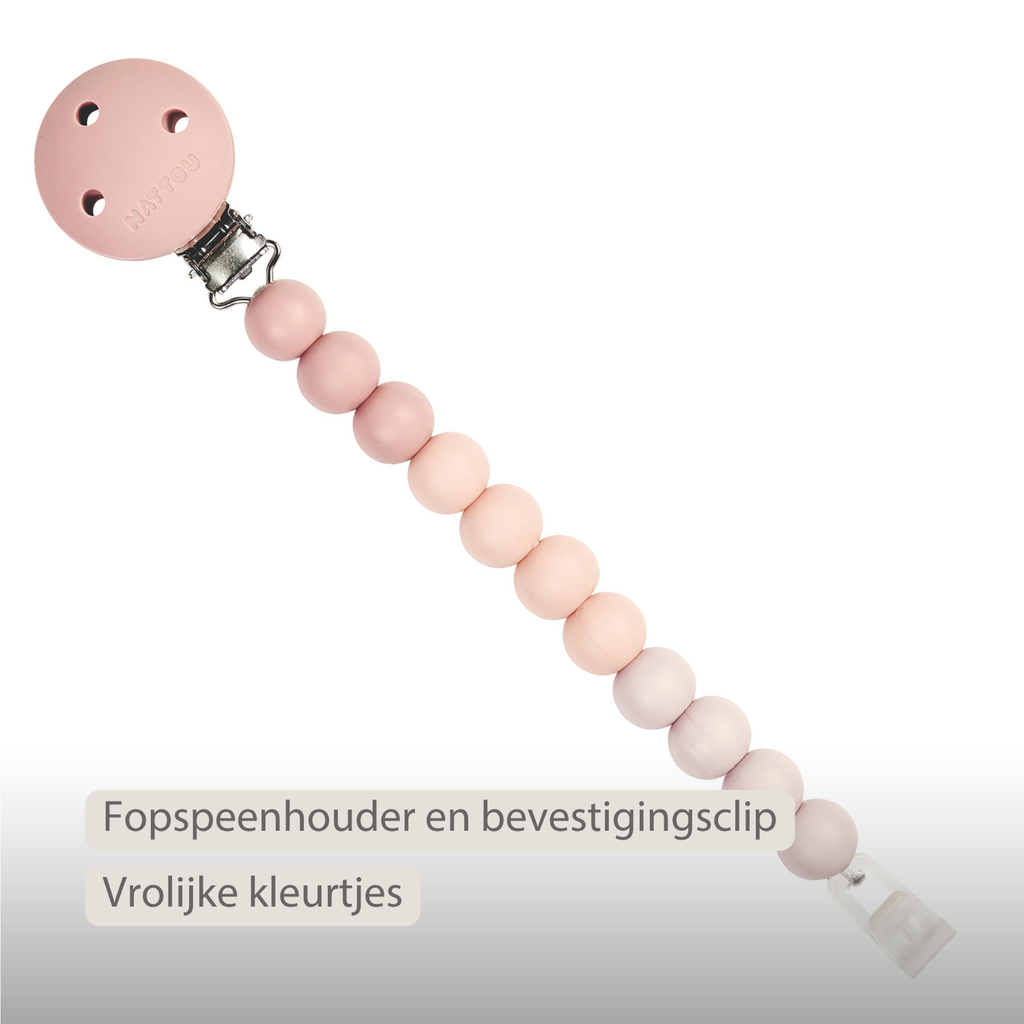 Silicone Pacifier Chain - 21 cm - Gradient Pink [NL]