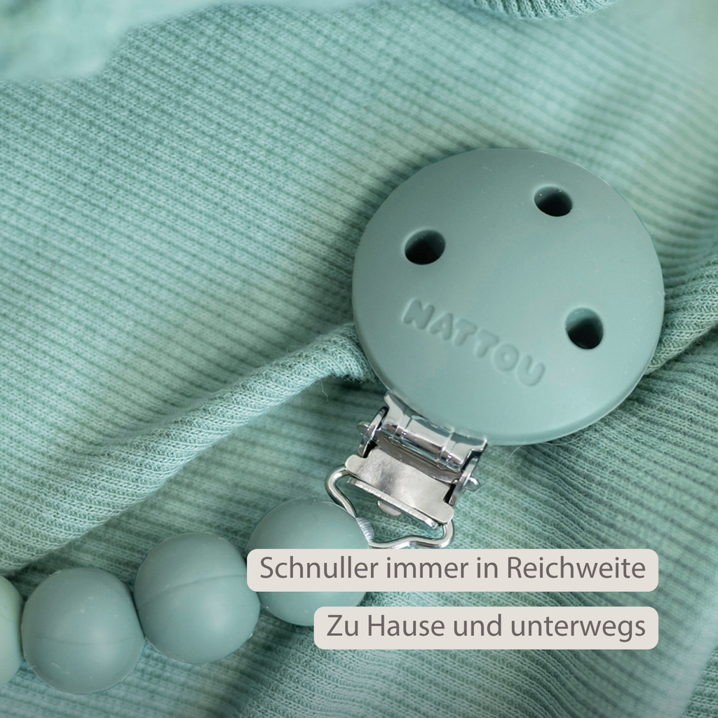Silicone Pacifier Chain - 21 cm - Gradient Green [DE]