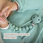 Silicone Pacifier Chain - 21 cm - Gradient Green [ES]