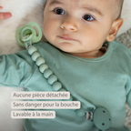 Silicone Pacifier Chain - 21 cm - Gradient Green [FR]