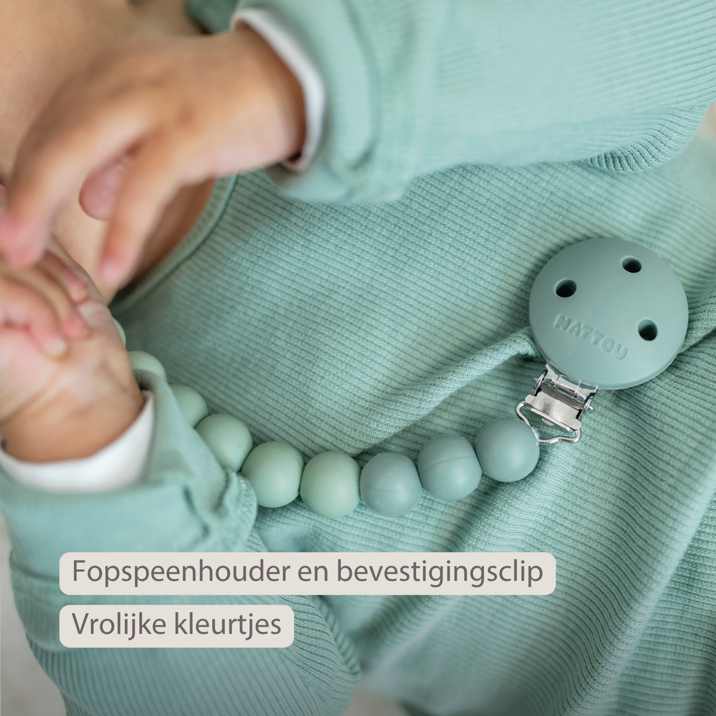 Silicone Pacifier Chain - 21 cm - Gradient Green [NL]